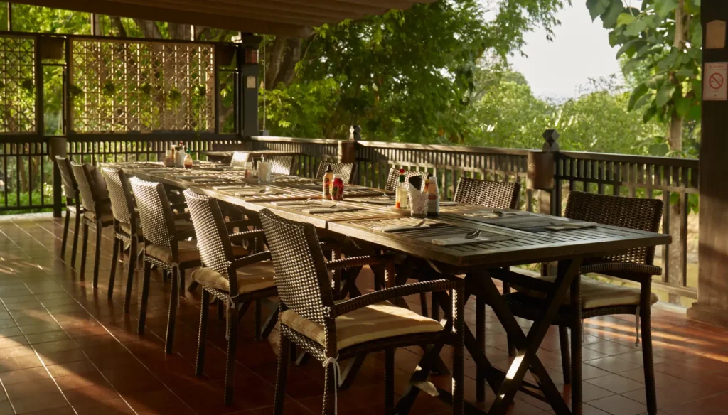 The Cabin Open-air Dinning Hall.